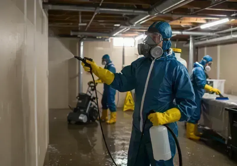 Basement Sanitization and Antimicrobial Treatment process in Greenville County, SC