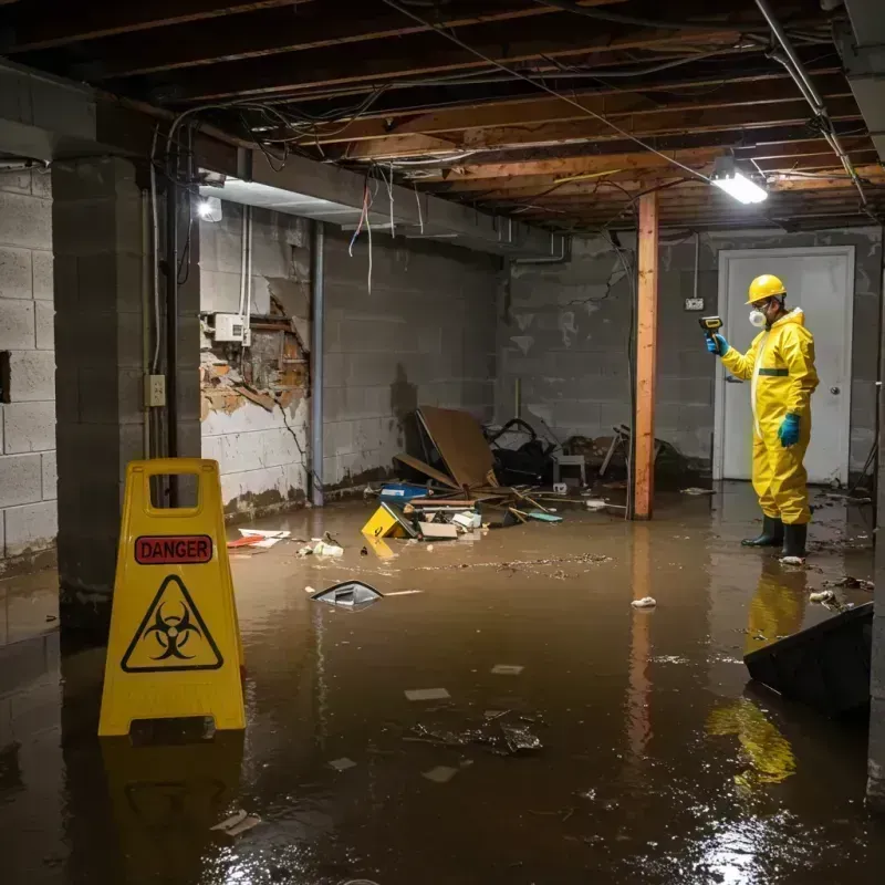 Flooded Basement Electrical Hazard in Greenville County, SC Property